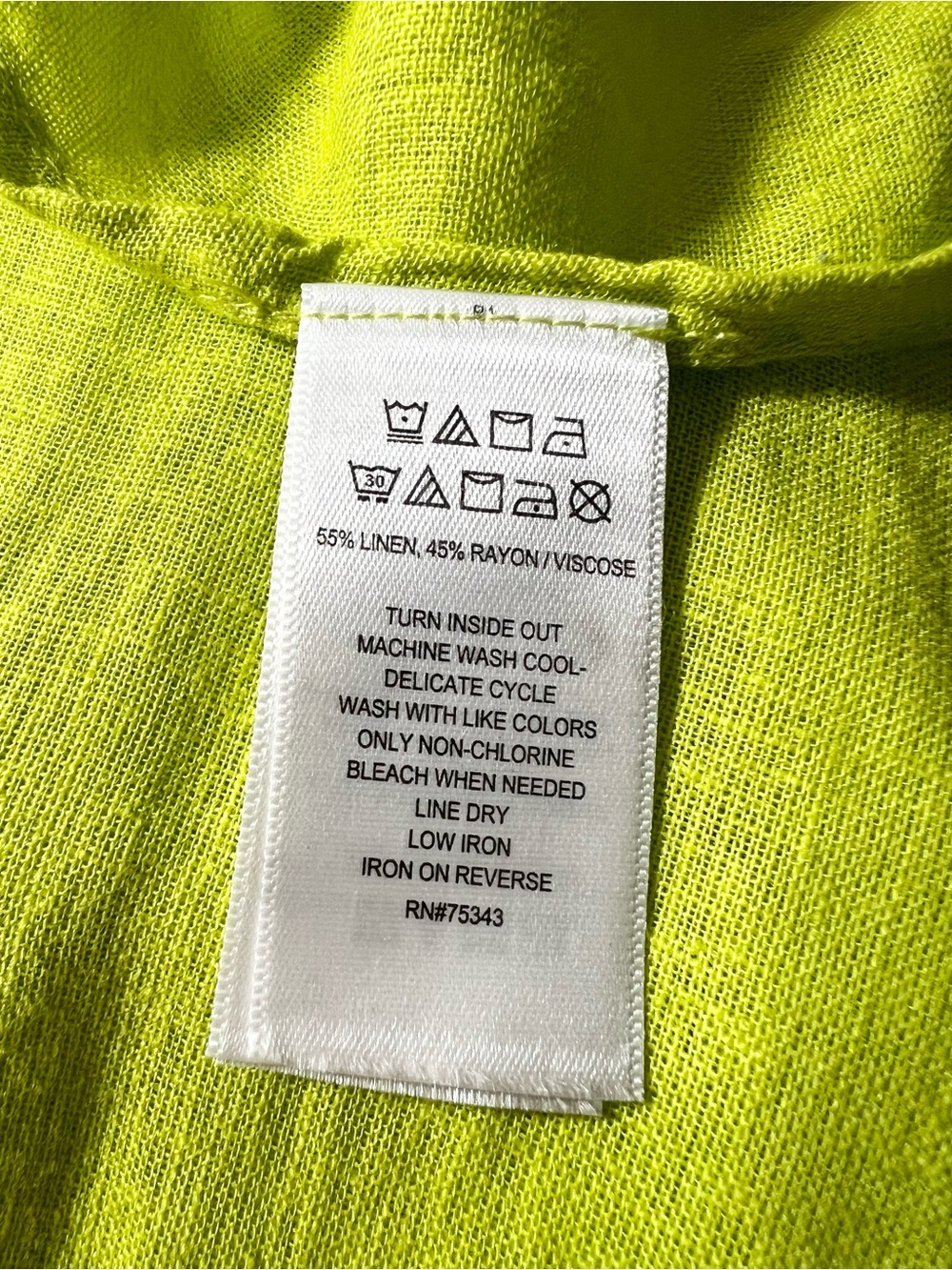NWT C&C California linen blend kimono One Size lime green cover up - Picture 8 of 8